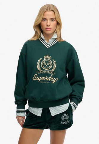 Sweat-shirt 'Country Club' Superdry & Co en vert : devant