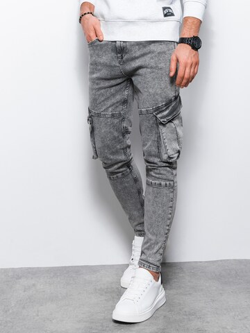 Ombre Slimfit Cargojeans 'P1079' in Grijs