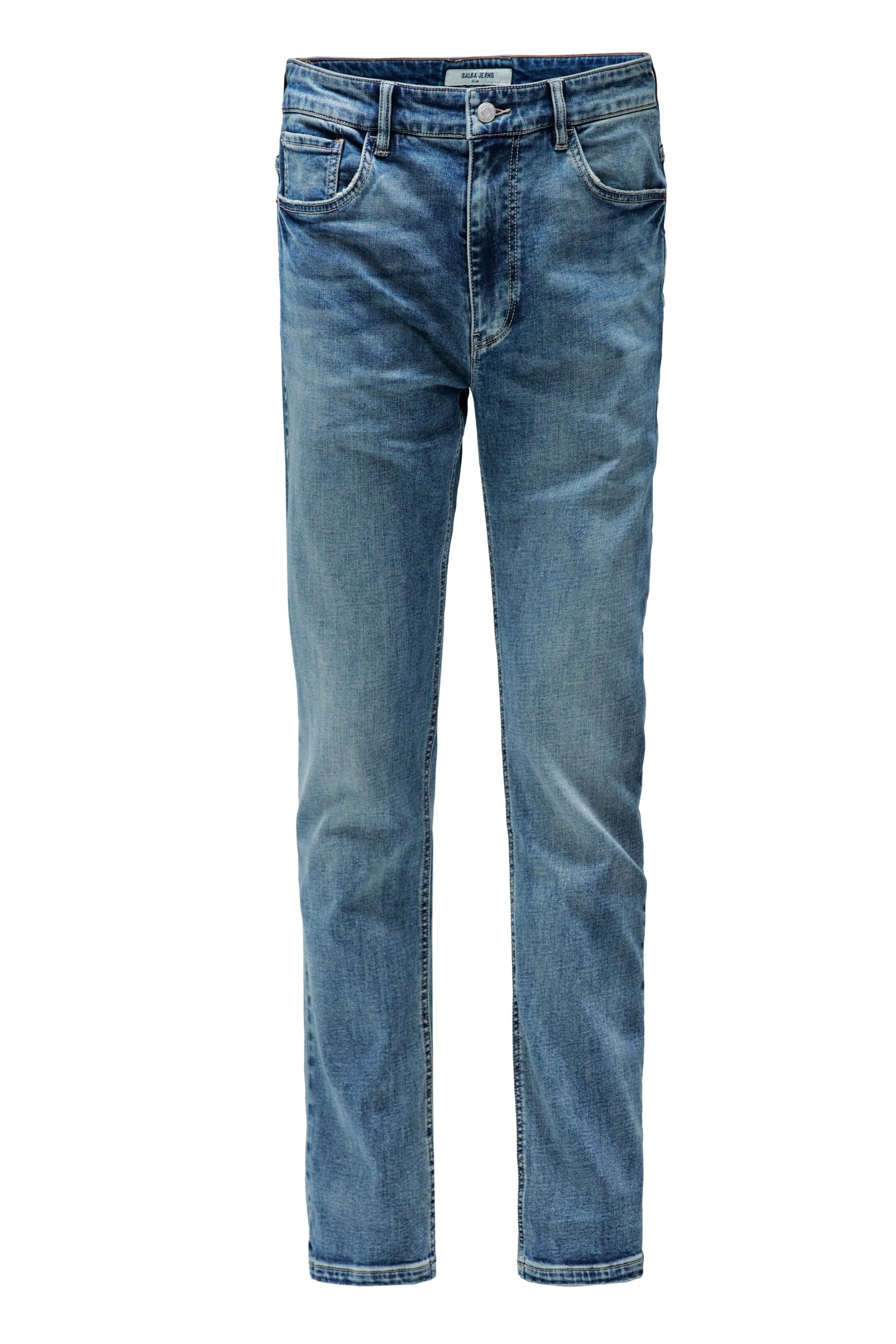 Salsa Jeans Slimfit Jeans in Blauw: voorkant