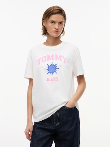 Maglietta 'NOVELTY' di Tommy Jeans in bianco: frontale