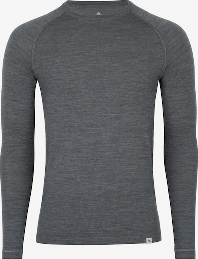 DANISH ENDURANCE T-Shirt fonctionnel 'Herren Merino Funktionsshirt' en gris foncé / blanc, Vue avec produit
