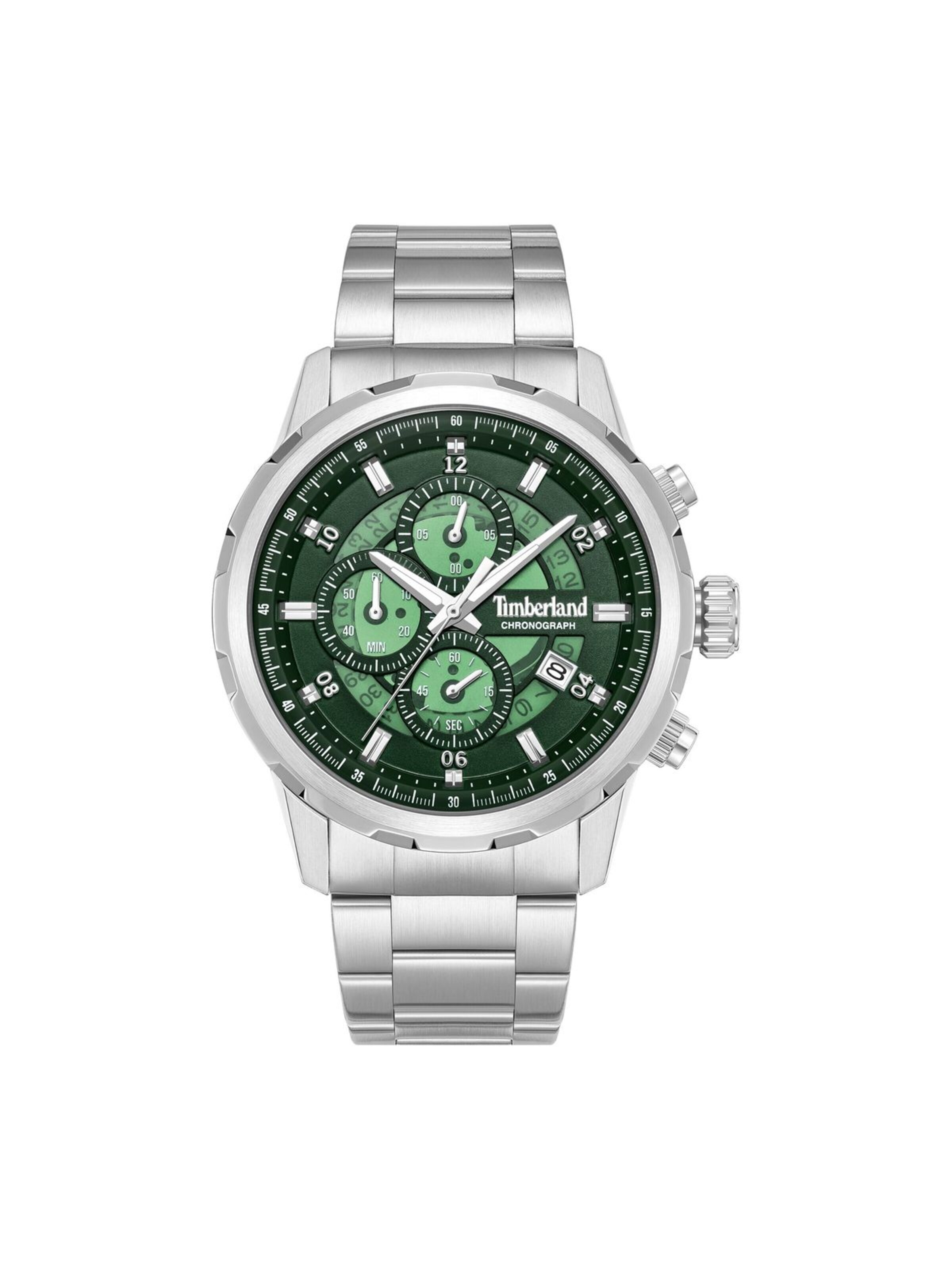 TIMBERLAND Analoog horloge 'Chronograph Hampton Harbour' in Zilver: voorkant