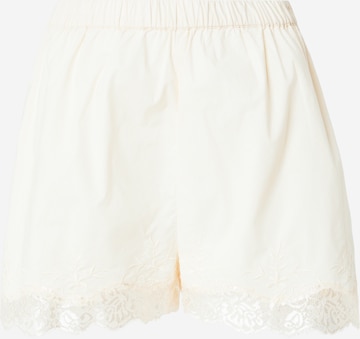 TOPSHOP Regular Housut 'NATALIE' värissä beige: etupuoli
