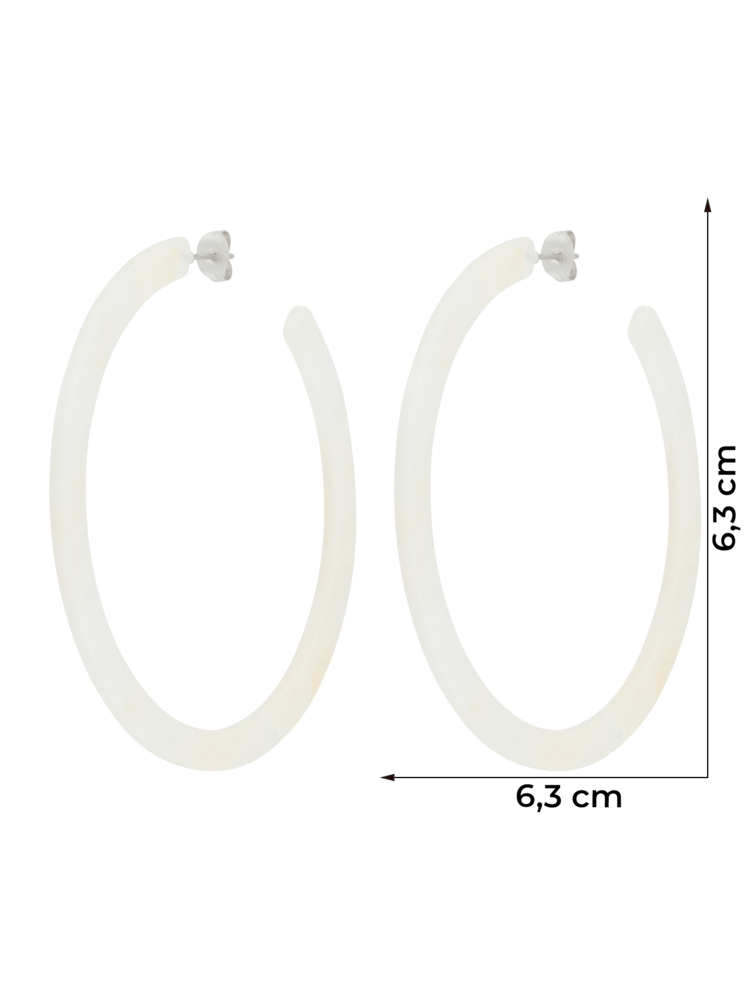 Fräulein Wunder Σκουλαρίκια 'Anne Ivory' σε λευκό