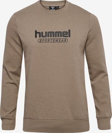 Hummel Sportsweatshirt in Bruin: voorkant