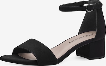 TAMARIS Strap sandal in Black: front