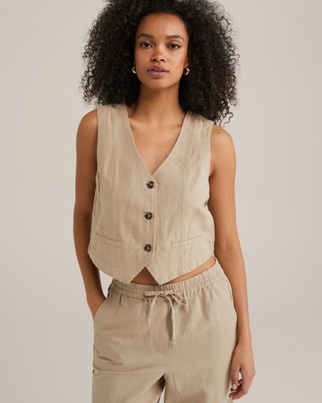 WE Fashion Vest in Beige: front