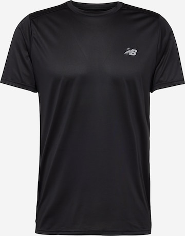 T-Shirt fonctionnel 'Essentials Run' new balance en noir : devant