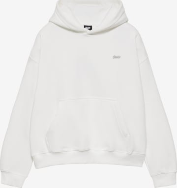 Pull&Bear Суичър 'STWD' в бяло: отпред