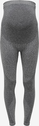 Only Maternity Skinny Sportbroek 'MALTEA' in Grijs: voorkant