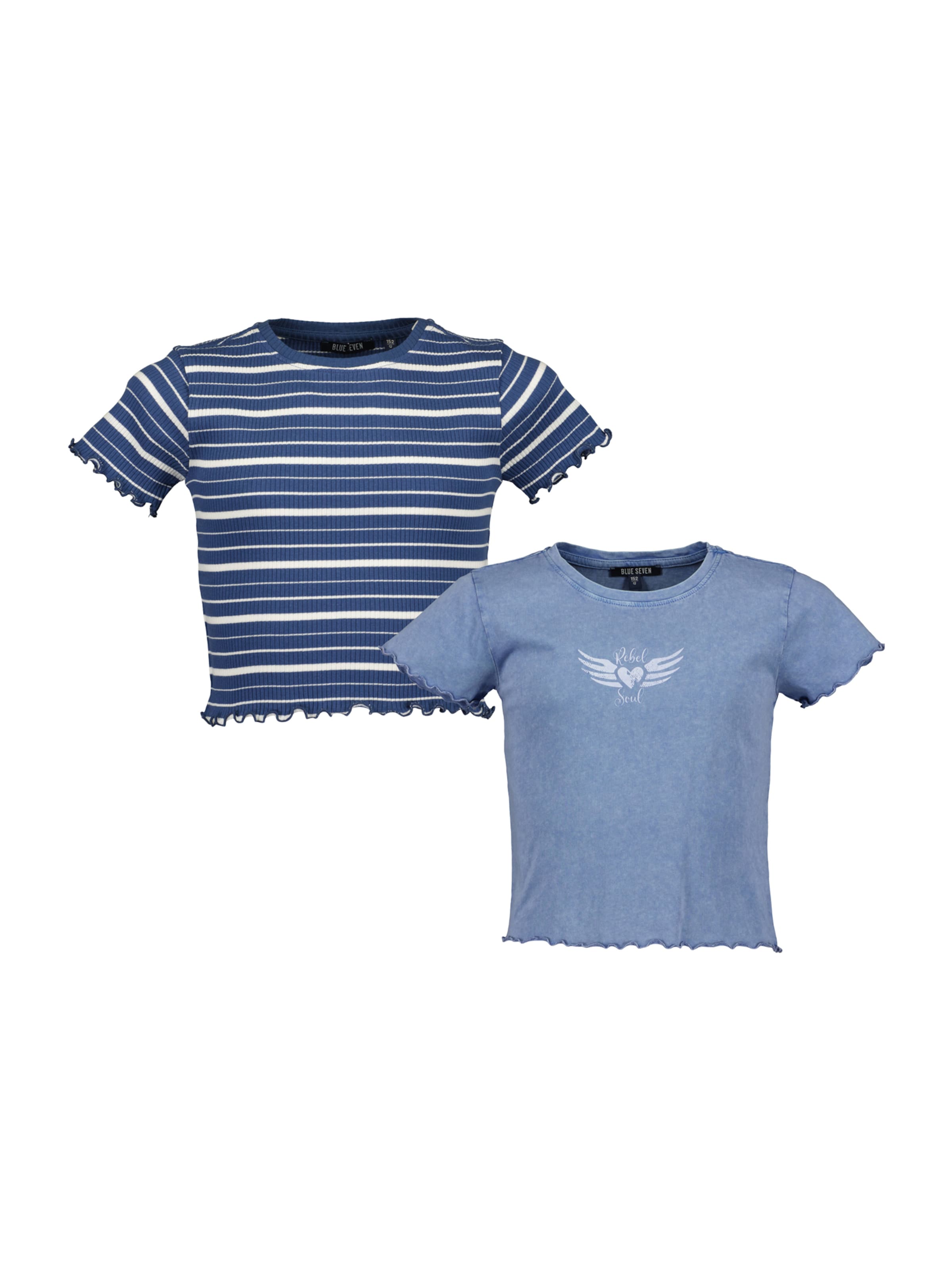 BLUE SEVEN Μπλουζάκι σε μπλε: μπροστά