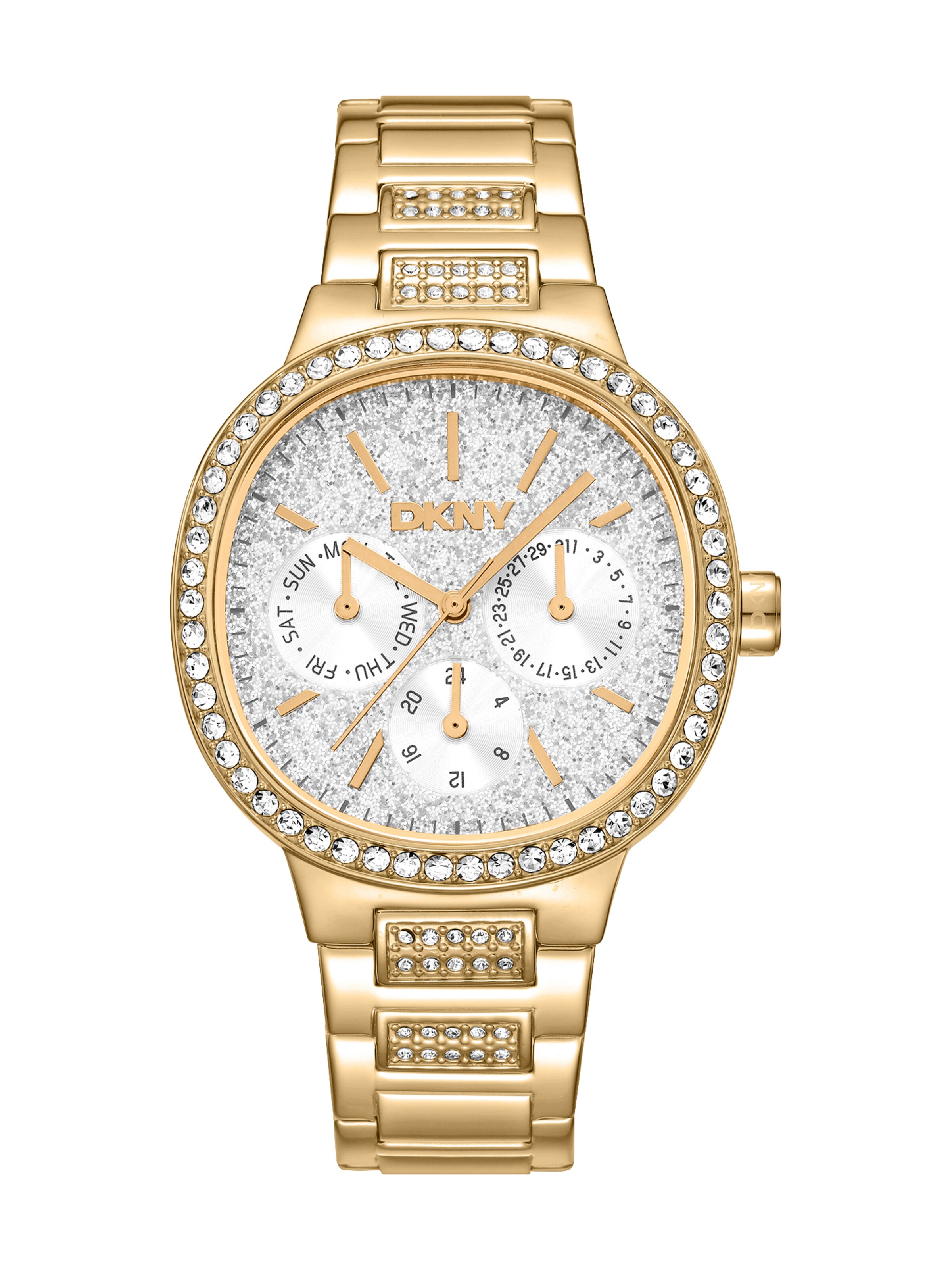 DKNY Analoog horloge 'Evening' in de kleur Goud / Wit, Productweergave