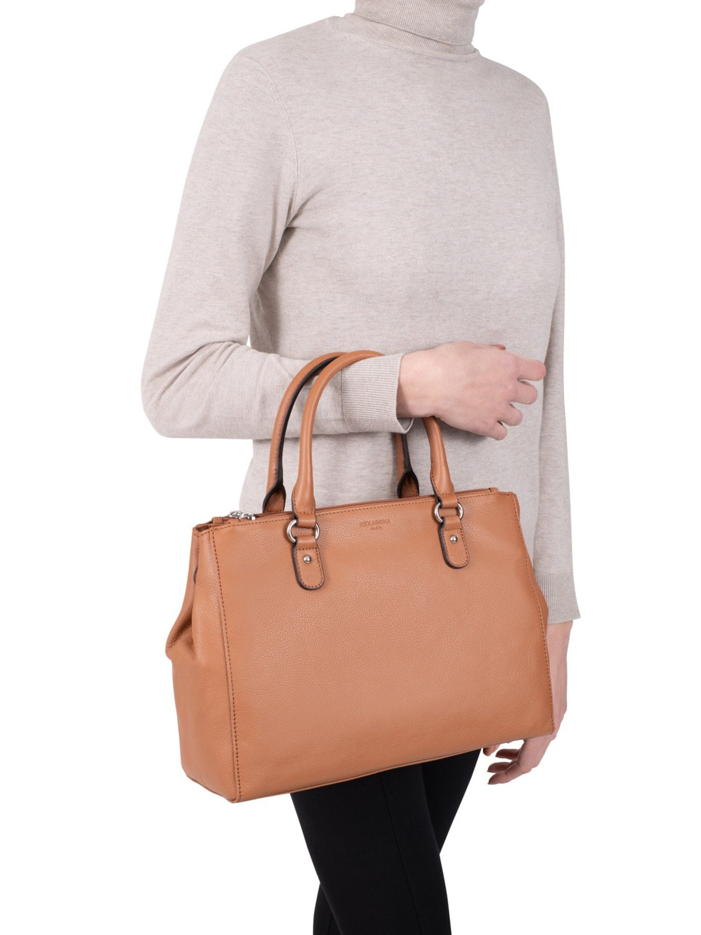Borsa a mano 'Confort' di Hexagona in beige: frontale
