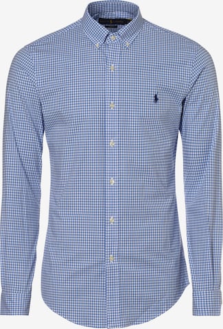 Polo Ralph Lauren - Ajuste estrecho Camisa en azul: frente