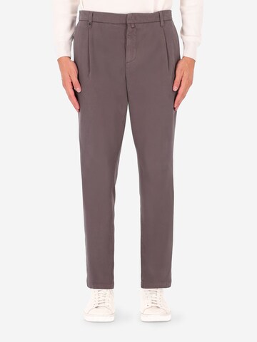Distretto12 Slimfit Hose 'Giron' in Grau: Vorderseite