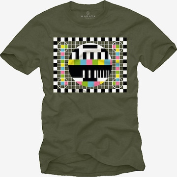 MAKAYA Shirt 'Testbild' in Green: front