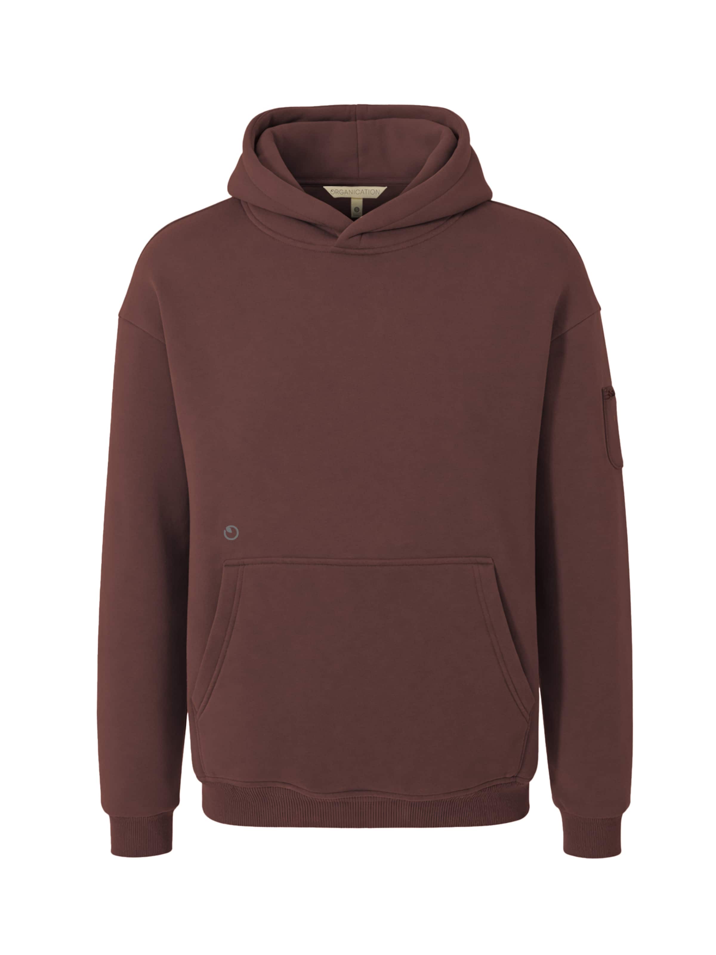Organication Sweatshirt in Braun: Vorderseite
