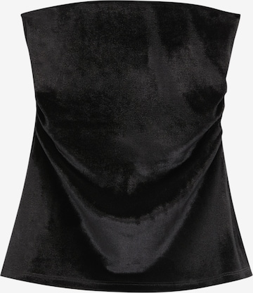 Pull&BearTop - crna boja: prednji dio