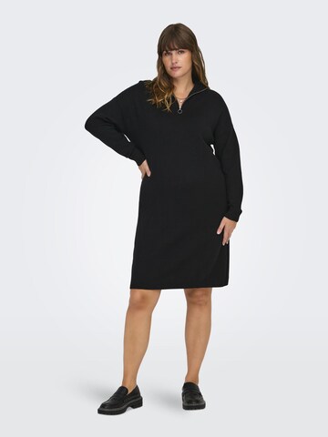 ONLY Carmakoma Knitted dress 'LESLY' in Black: front