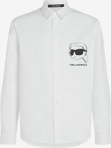 Karl LagerfeldRegular Fit Košulja - bijela boja: prednji dio