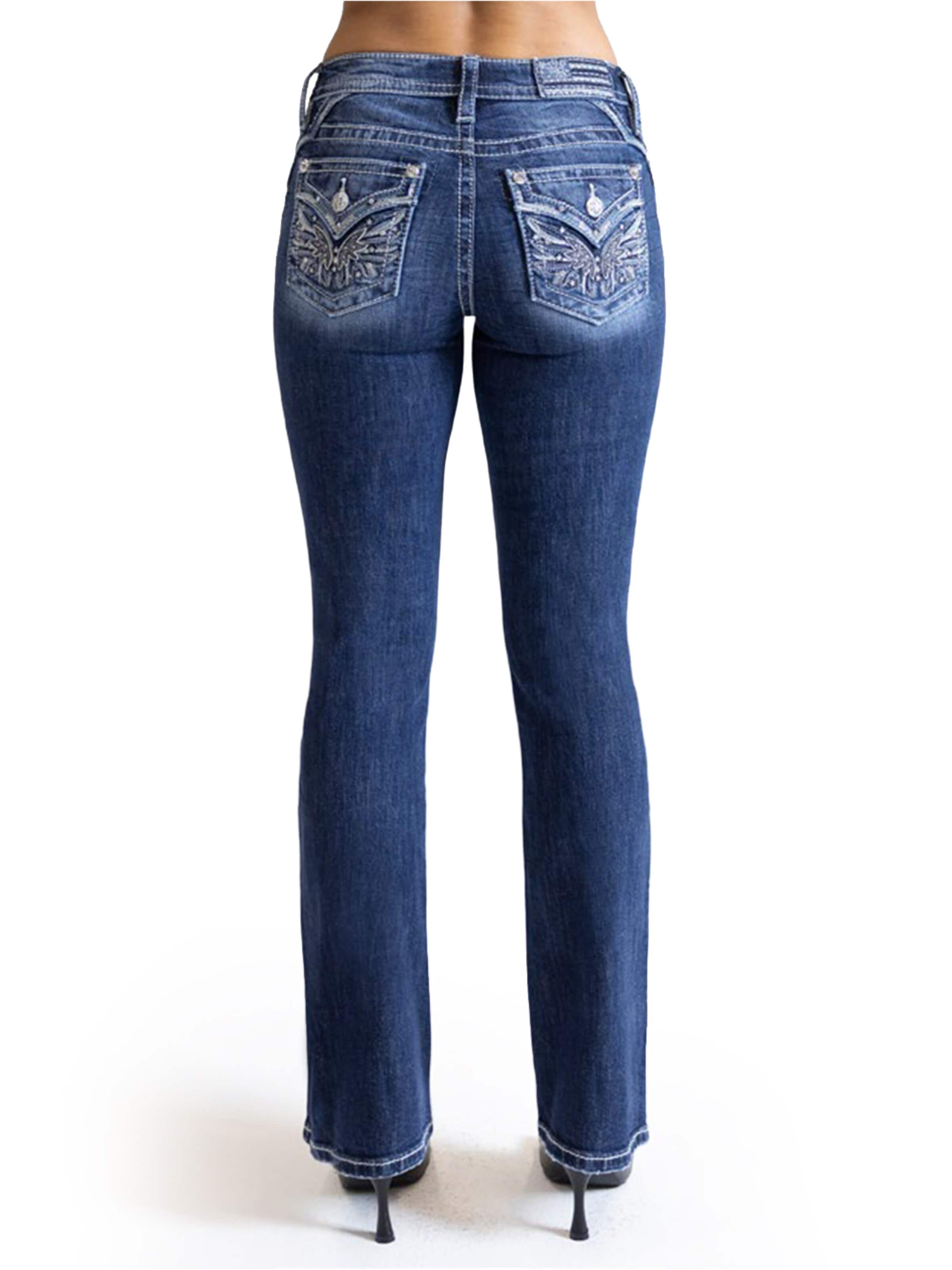 Bootcut Jean 'D1073 Jeans Mid-Rise Bootcut' Miss Me en bleu