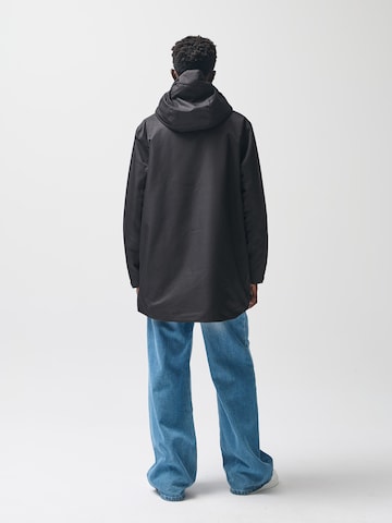 NoWear Демисезонная парка в Черный: сзади
