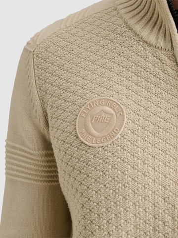 PME Legend Gebreid vest 'Cardigan with zipper closure and raglan sleeves' in Beige
