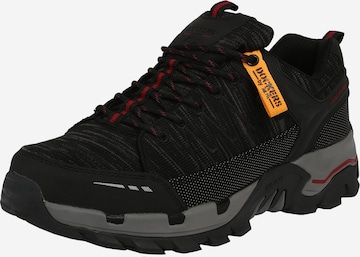 Dockers by GerliSportske cipele na vezanje 'SNEAKER' - crna boja: prednji dio