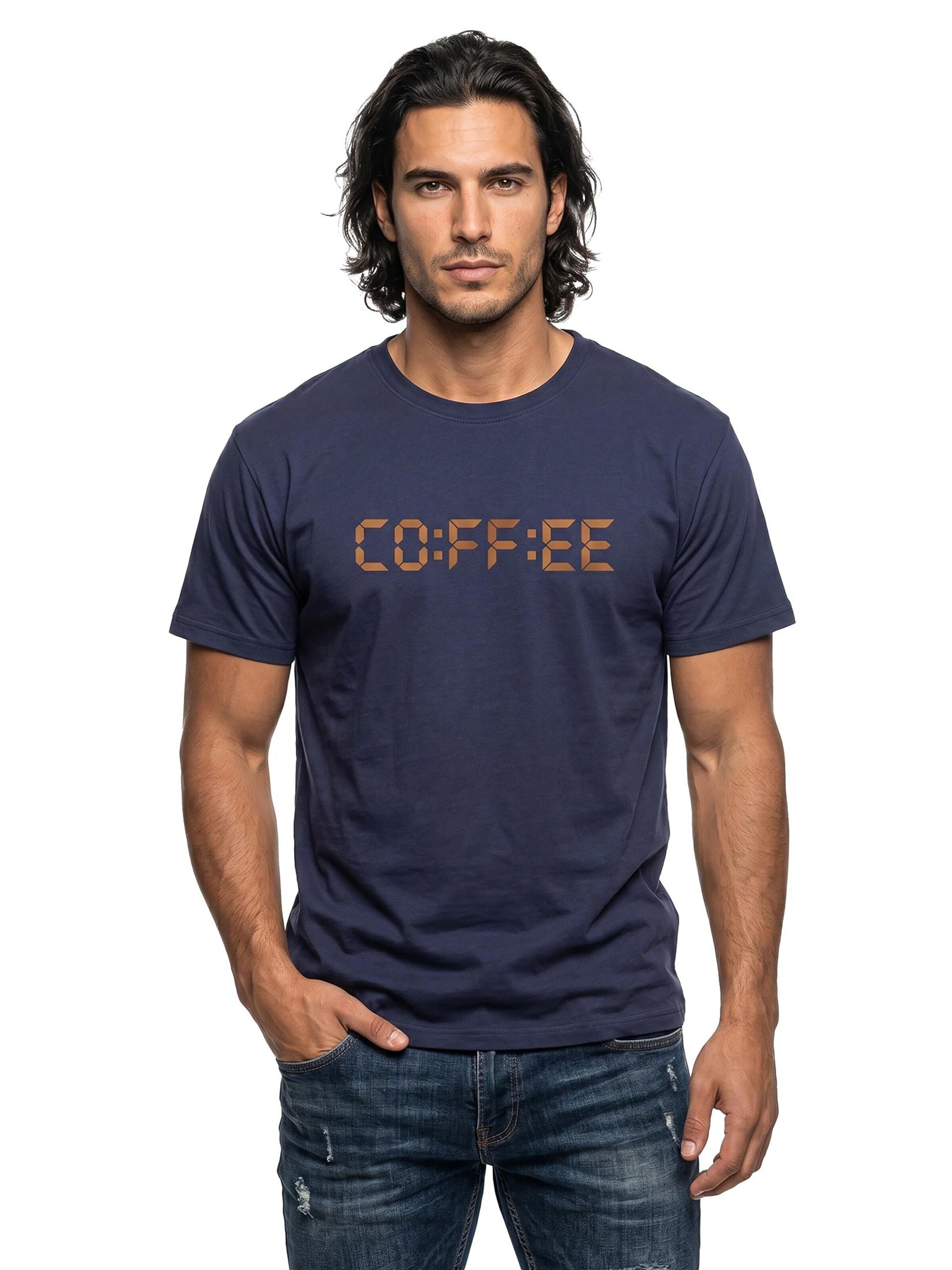 MAKAYA Shirt 'Coffee Time' in Blue