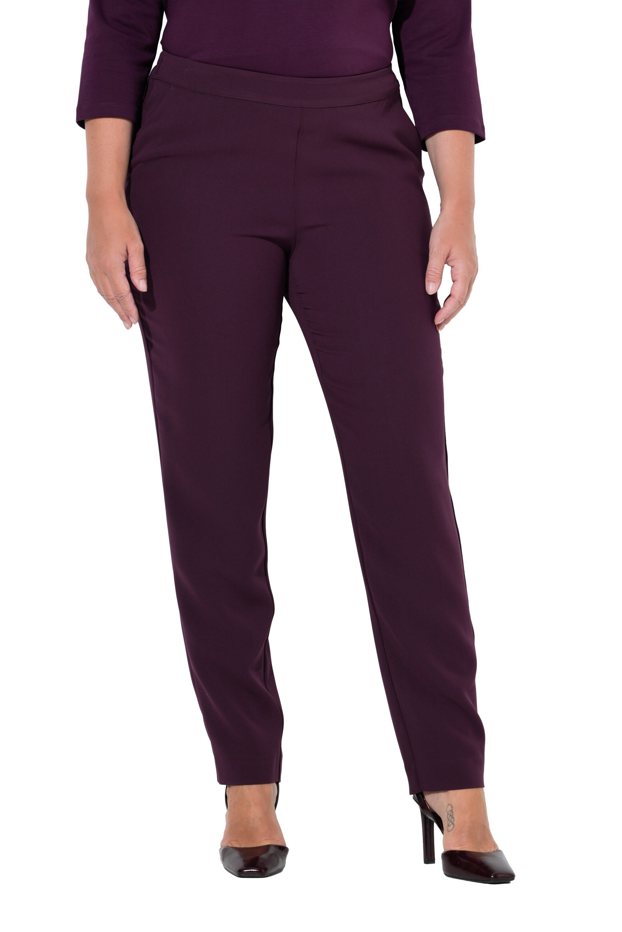 Ulla Popken Regular Broek in Lila: voorkant