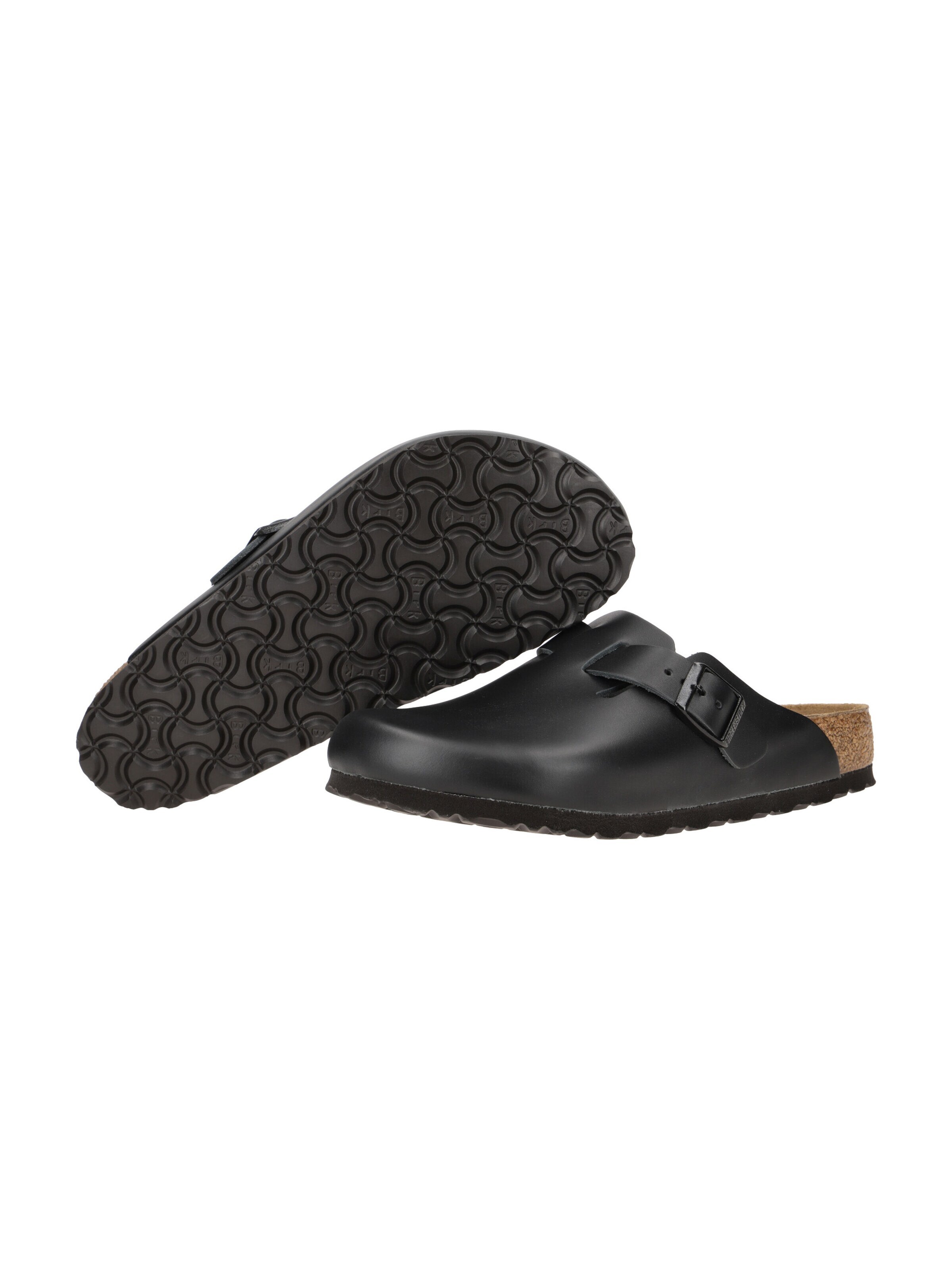BIRKENSTOCK Pantolette 'Boston'‌‌‌‌‌‌‌‌ in Schwarz