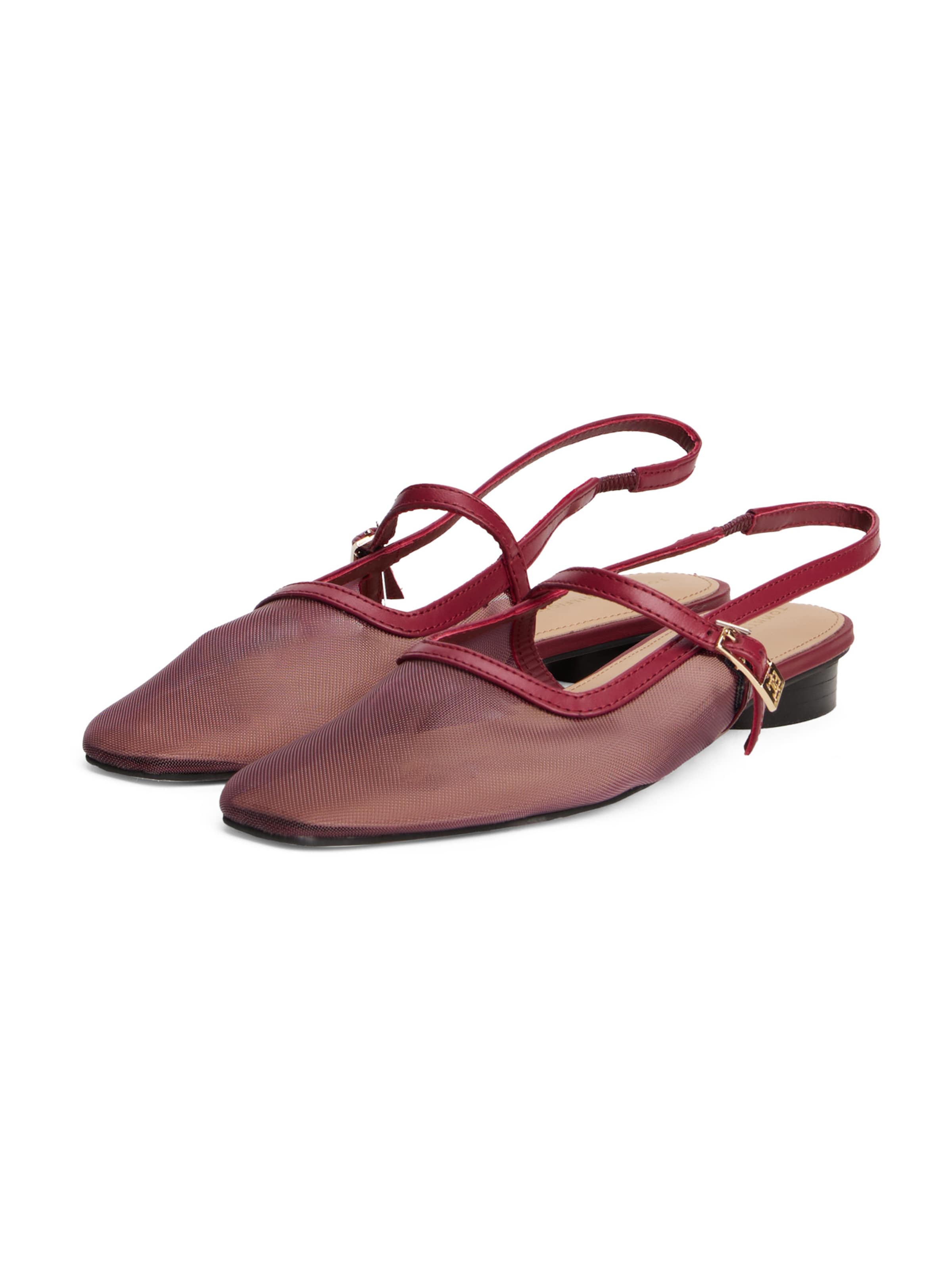 TOMMY HILFIGER Ballerina met riempjes in Rood