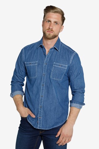 STHUGE Regular fit Button Up Shirt in Blue