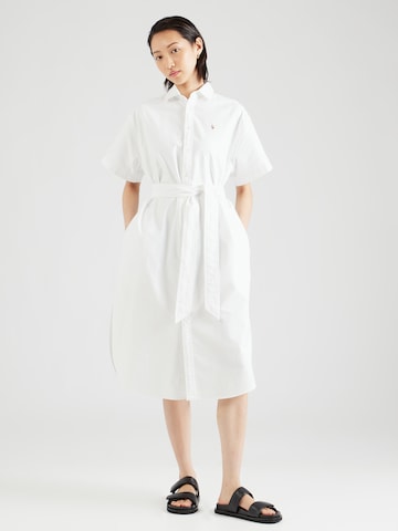 Polo Ralph Lauren Shirt dress in White: front