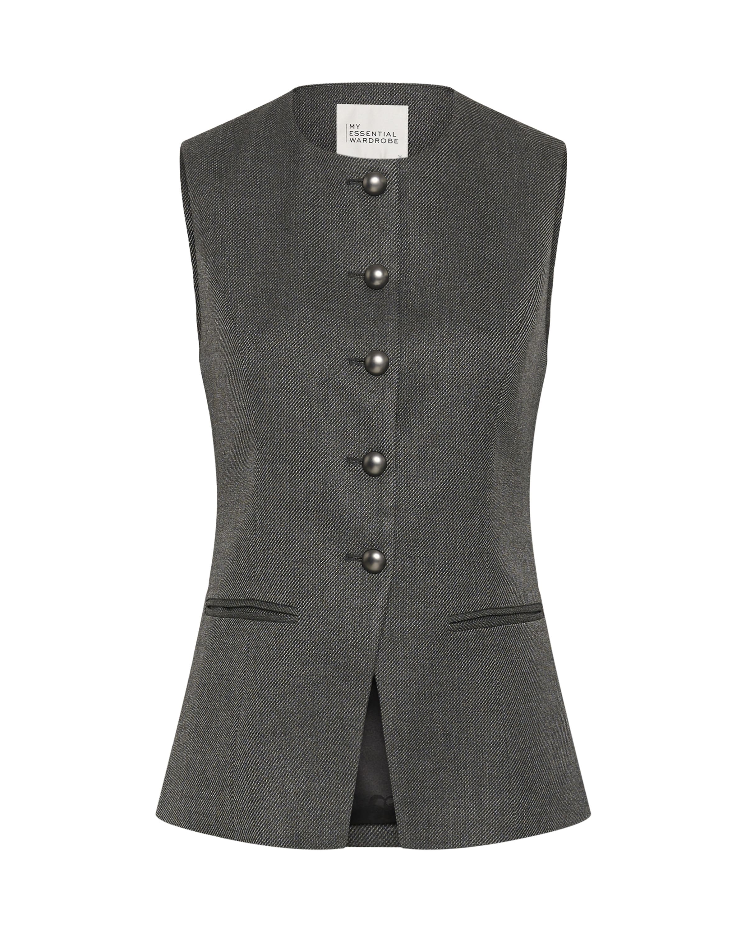 My Essential Wardrobe Vest 'Dina ' in Grey: front