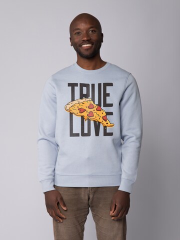 Felpa ' True Love ' di Watapparel in blu: frontale
