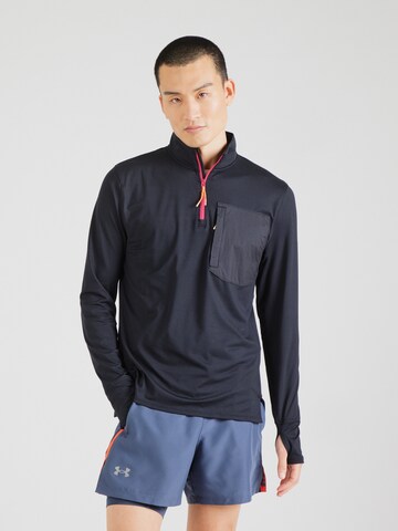 T-Shirt fonctionnel 'RUN TRAIL' UNDER ARMOUR en noir : devant