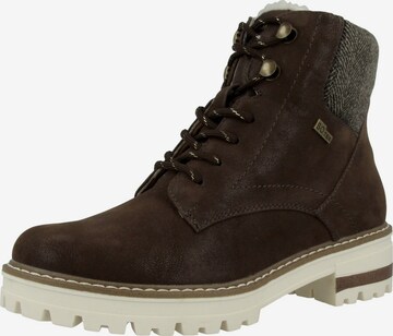 s.Oliver Lace-Up Ankle Boots in Brown: front