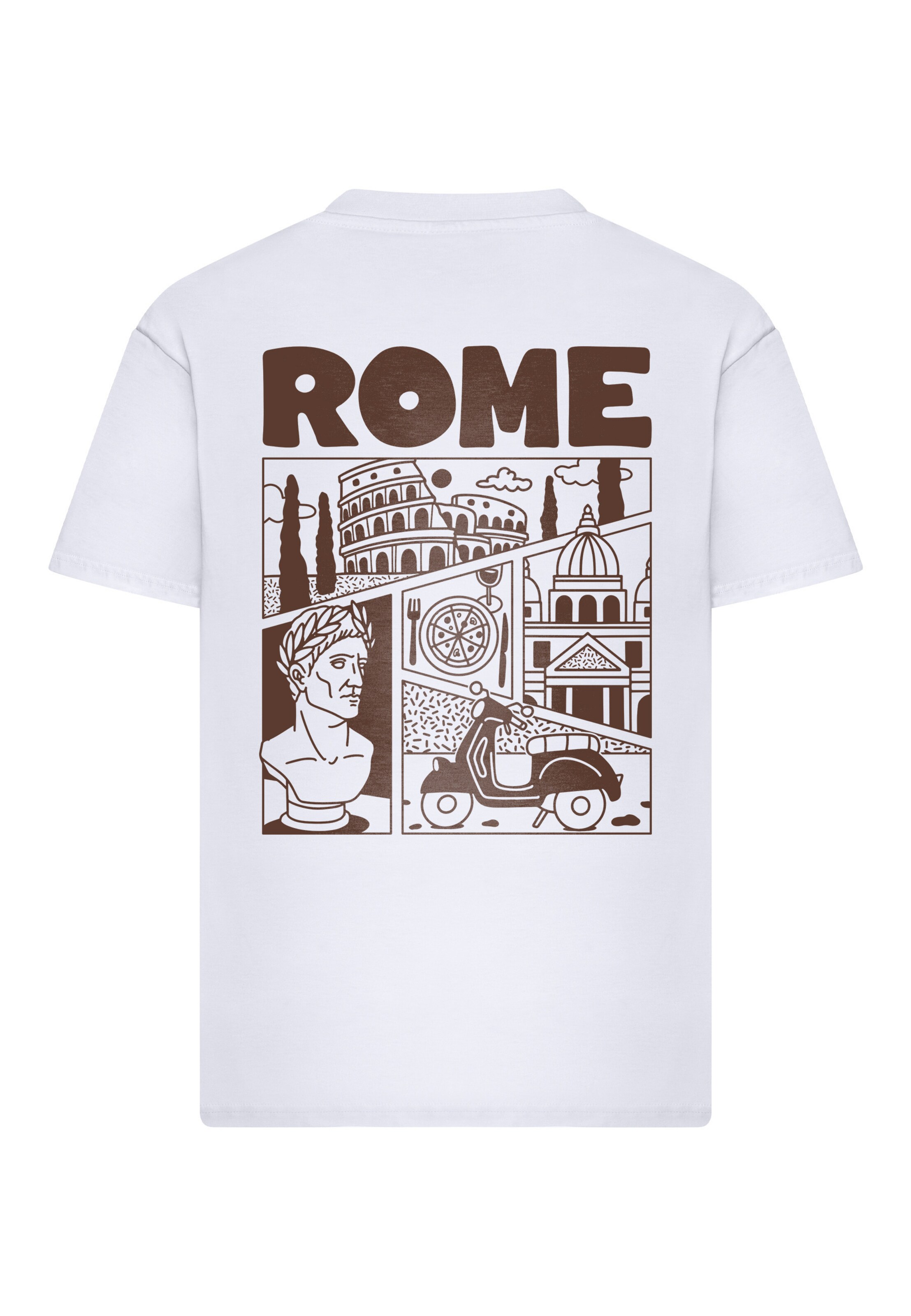 Mister Tee Koszulka 'Roman Souvenirs' w kolorze biały