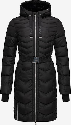 NAVAHOO Зимно палто 'Alpenveilchen' в черно: отпред