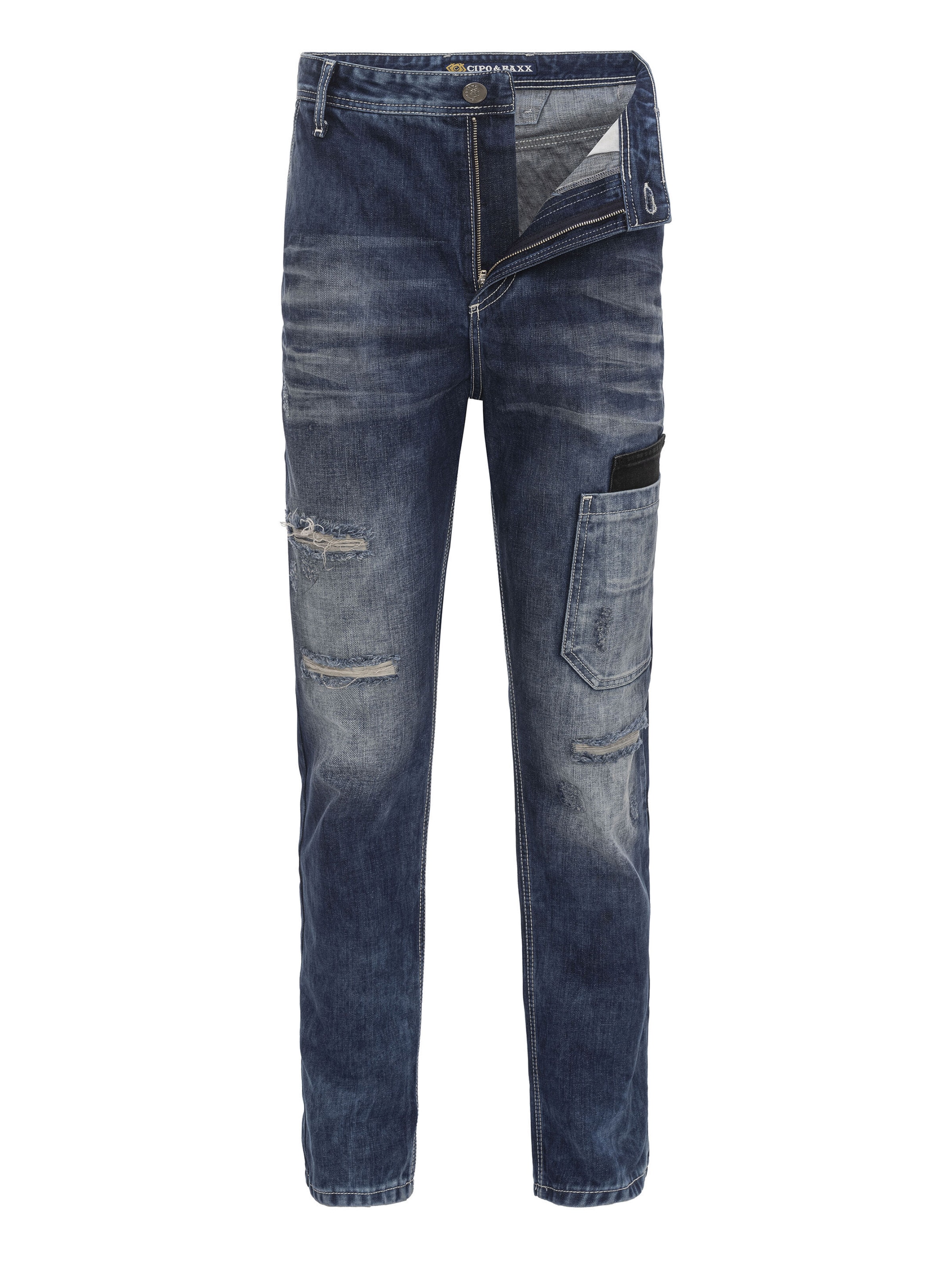 CIPO & BAXX Jeans 'CD907' in 29/32 in de kleur Blauw, Productweergave
