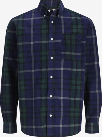 JACK & JONES Button Up Shirt in Blue: front