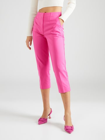 Marks & Spencer Normalny krój Spodnie w kant 'Mia' w kolorze różowy: przód