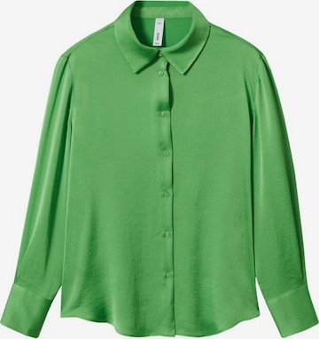 MANGO Blouse in Groen: voorkant