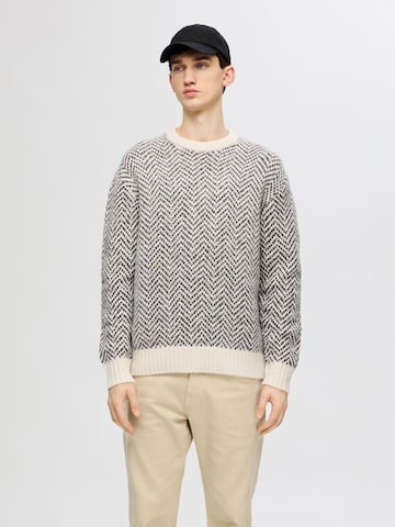 Pull-over 'Harry' SELECTED HOMME en beige : devant