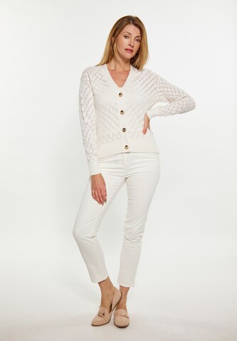 Usha Knit Cardigan in White