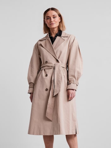 Y.A.S Between-Seasons Coat 'Gloria' in Brown: front