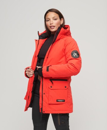 Parka mi-saison Superdry en rouge