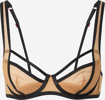 Balconnet Soutien-gorge Scandale éco-lingerie en beige : devant