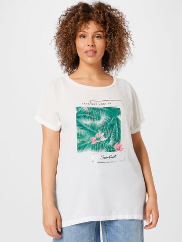 T-shirt 'KETTY' ONLY Carmakoma en blanc : devant